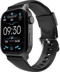 Fire Boltt Rise BT Calling,1.85" Smartwatch (Black Strap, Free Size)