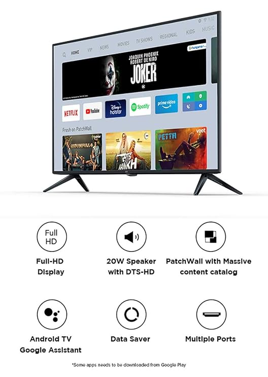 Mi 100 cm (40 Inches) Full HD Android Smart LED TV 4A | L40M5-5AIN (Black)